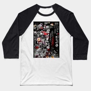 Street Graffiti Tag Stickers NYC Baseball T-Shirt